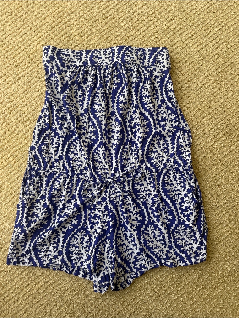 Ava Lynn Blue and White Romper size S